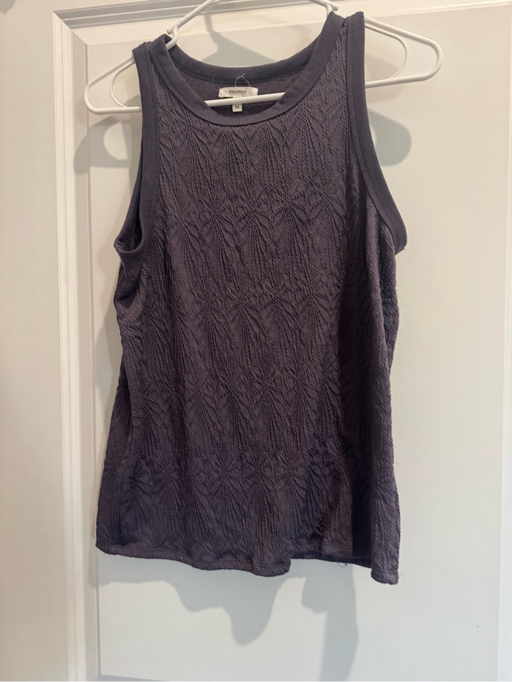 Maurices Textured Knit Tank Top — Dark Charcoal